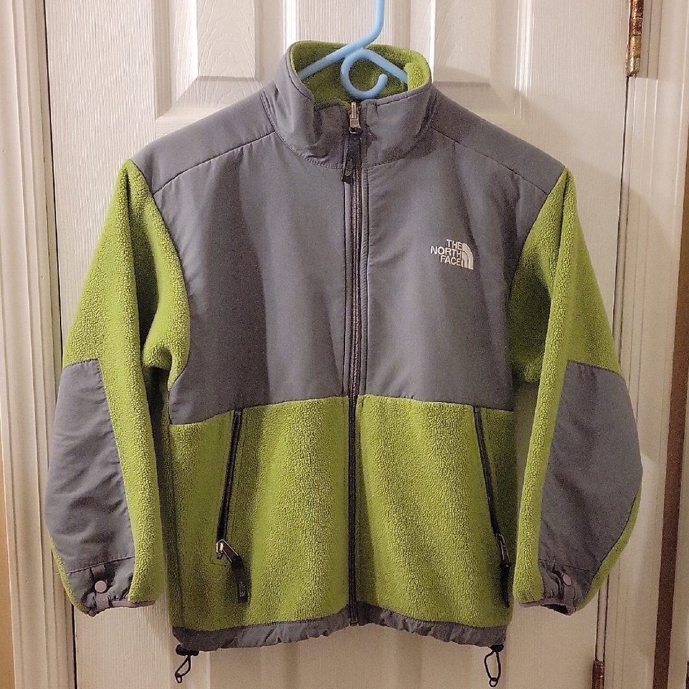 The North Face Denali Fleece Polartec Youth/Medium Green & Gray Jacket